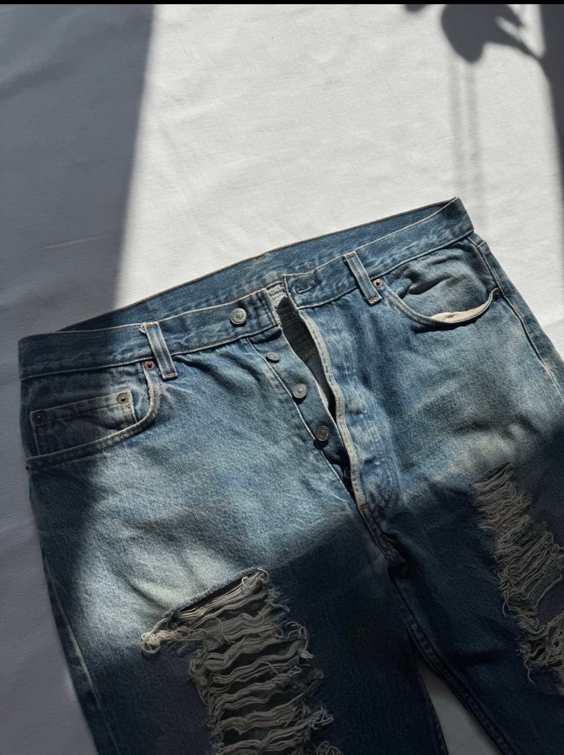80's 리바이스 501디스트로이드 데님팬츠 36X32 상품이미지3