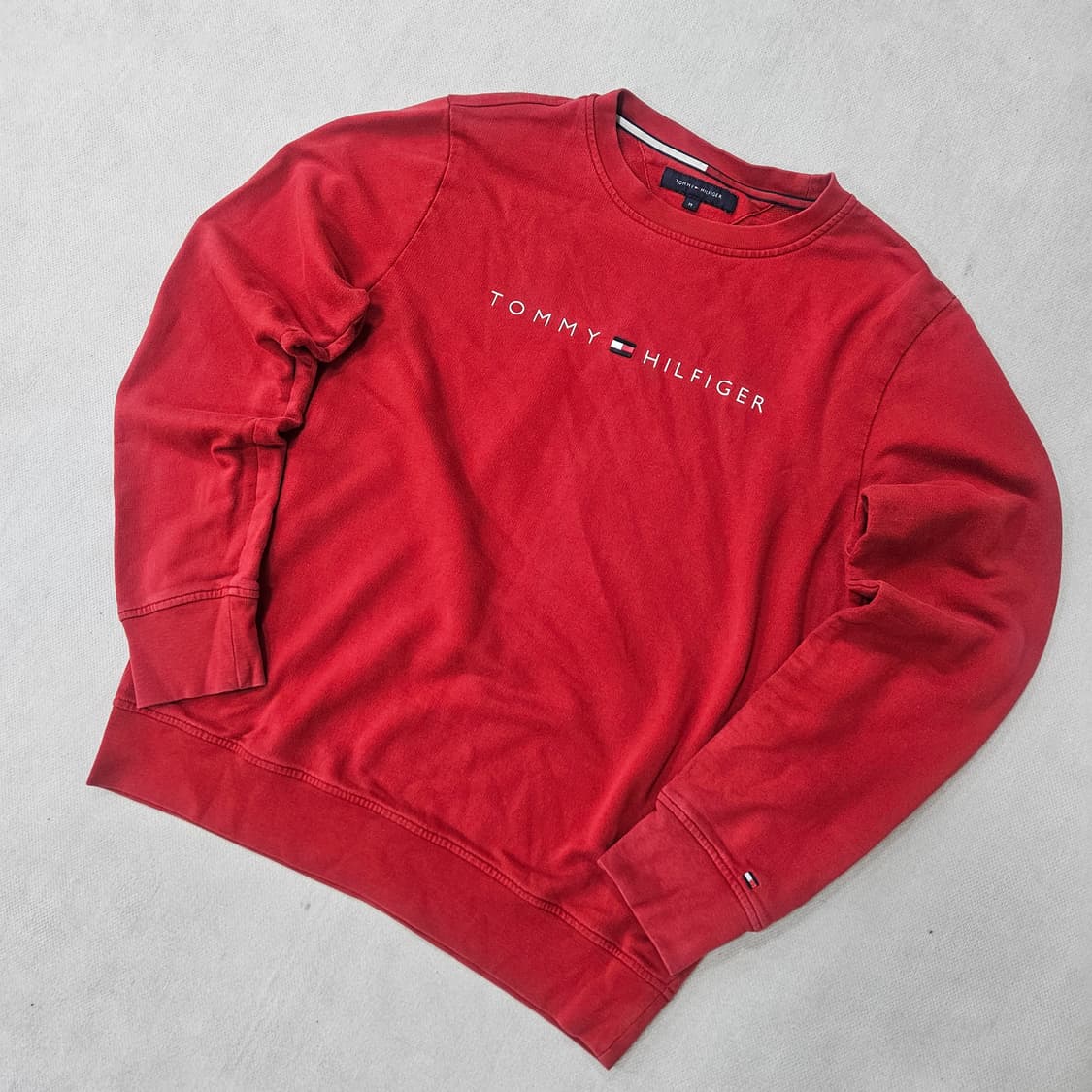 M 타미힐피거 로고 레드 맨투맨 0325Y 상품이미지1