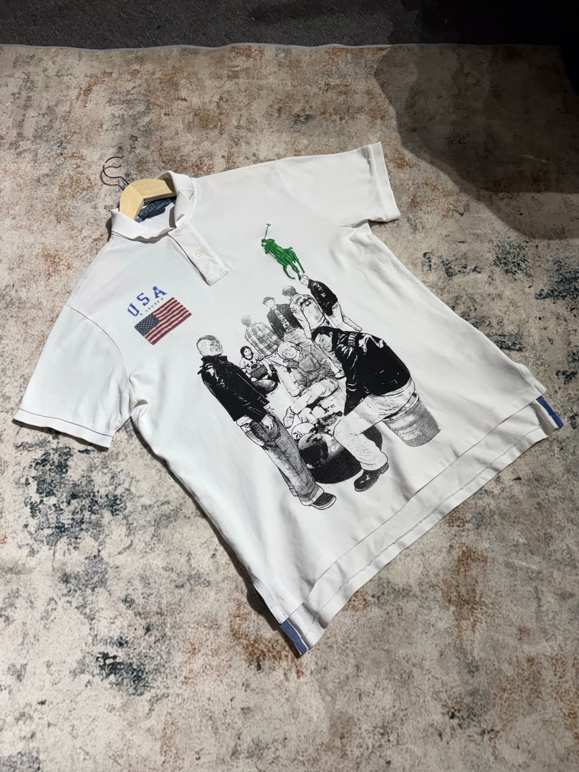 폴로 빅포니 성조기 USA 치프키프 커스텀 반팔 티셔츠 상품이미지1