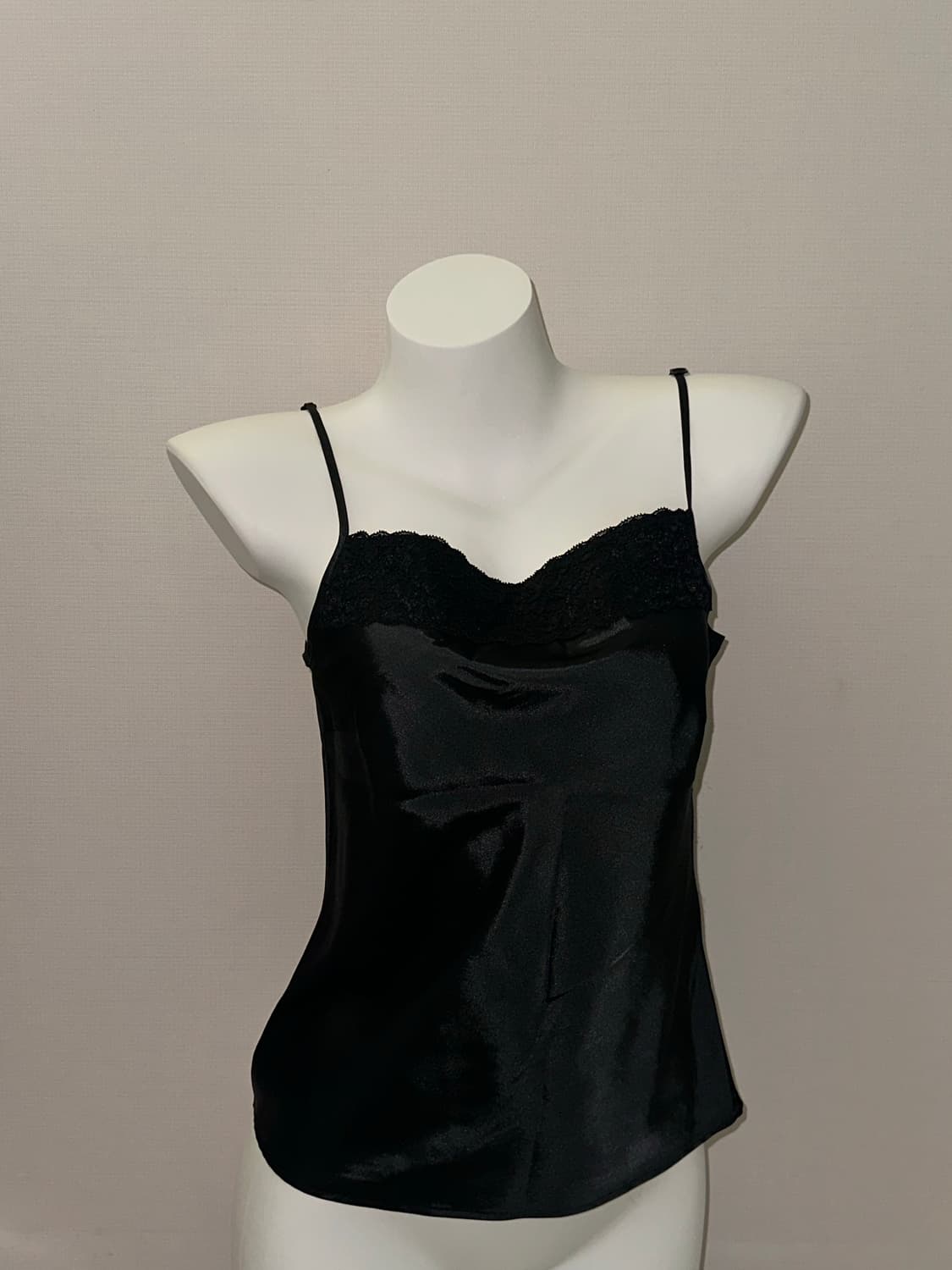 새틴 빈티지 블랙 레이스 슬립 상품이미지2