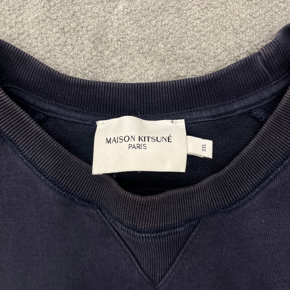 2XL 메종키츠네 폭스헤드 네이비 맨투맨 상품이미지3