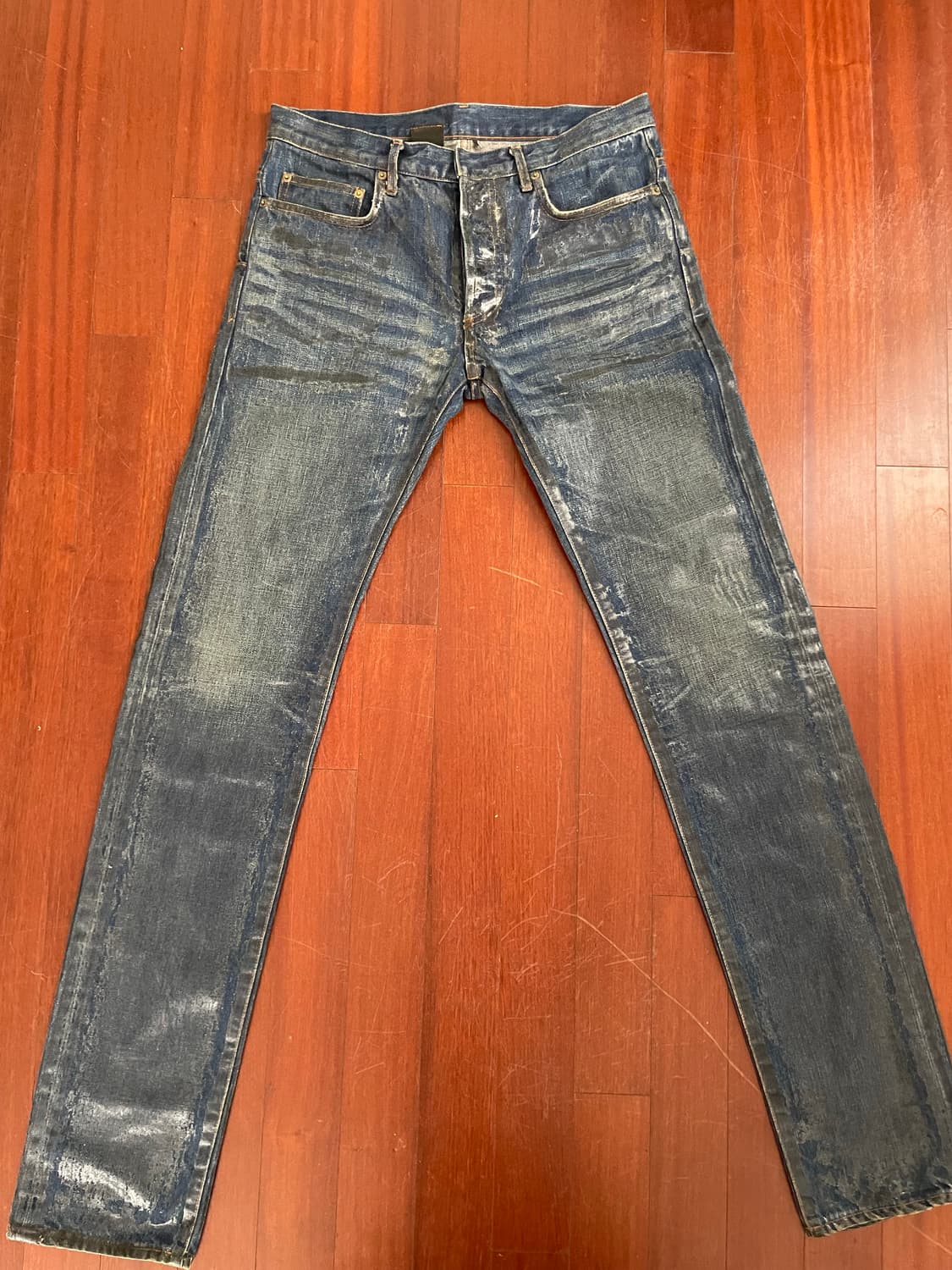 디올옴므 07AW Luster 블루왁스코팅진 31size 상품이미지1