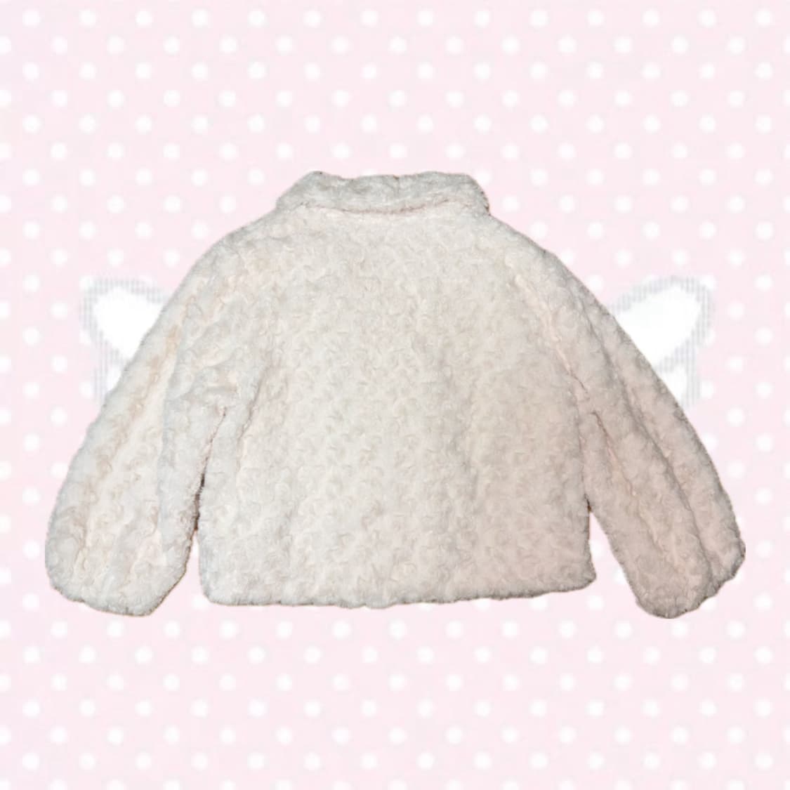 히메갸루 모리걸 화이트딸기맛 장미 뽀글이 퍼 자켓 아우터 상품이미지5