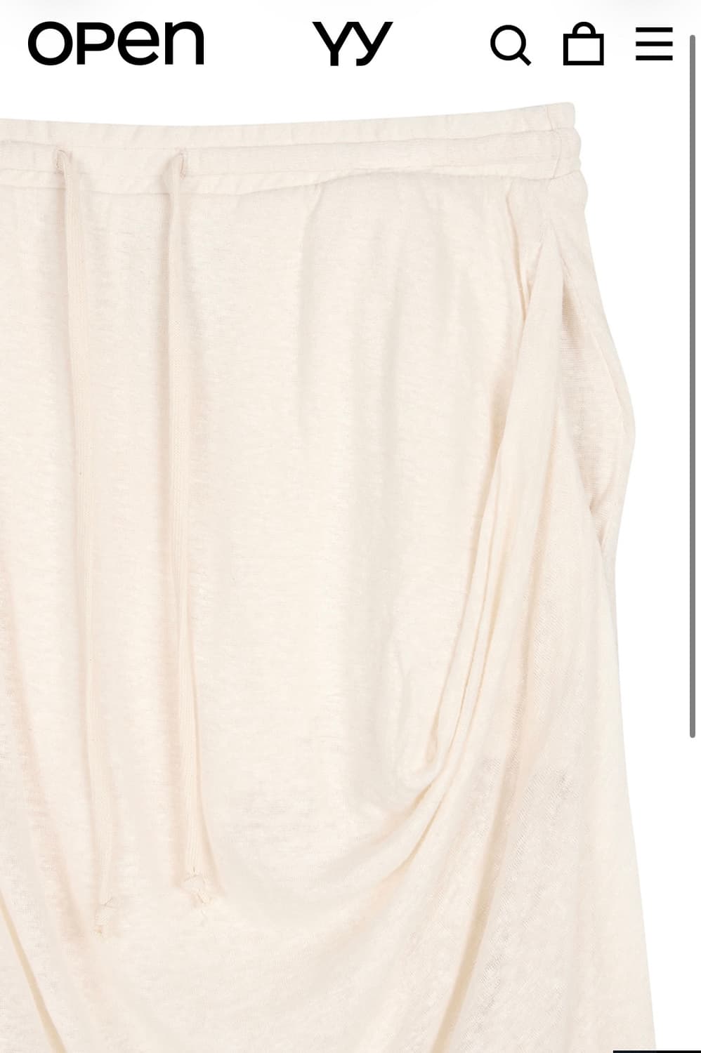 [OPEN YY] DRAPED LINEN SKIRT, CREAM 상품이미지7