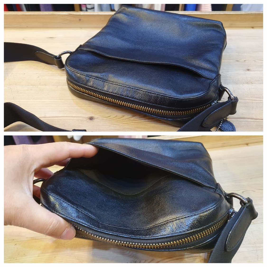 코치 레더 크로스백 상품이미지4