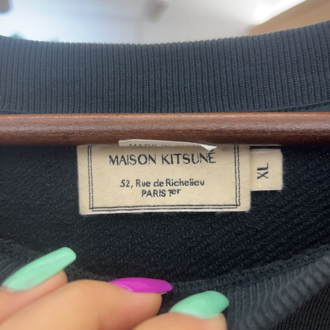 메종키츠네 빈티지 폭스패치 맨투맨 스웻셔츠 XL C07240 상품이미지5