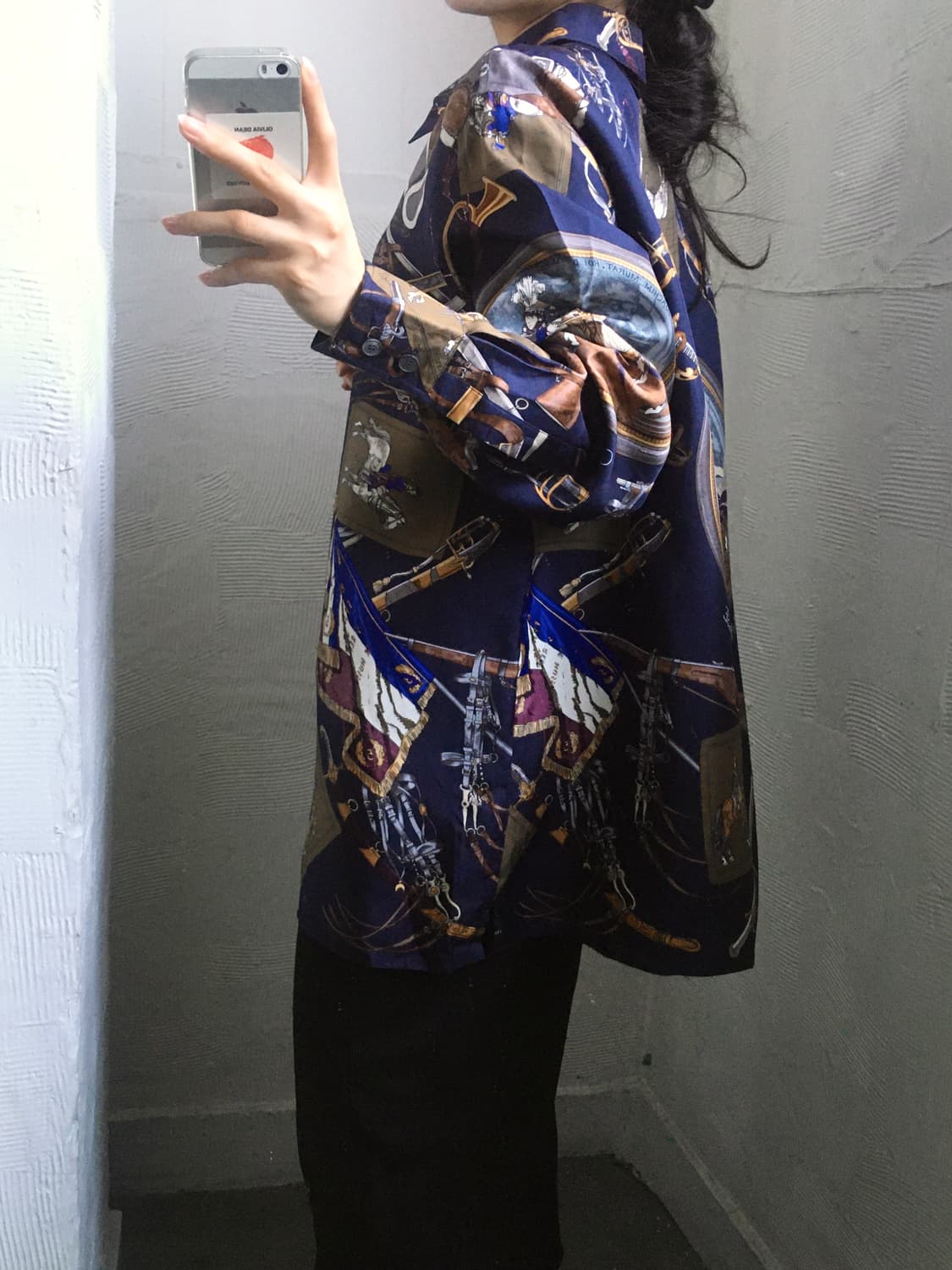 Hermes 에르메스 에퀘스트리안 프린팅 실크 셔츠  상품이미지3