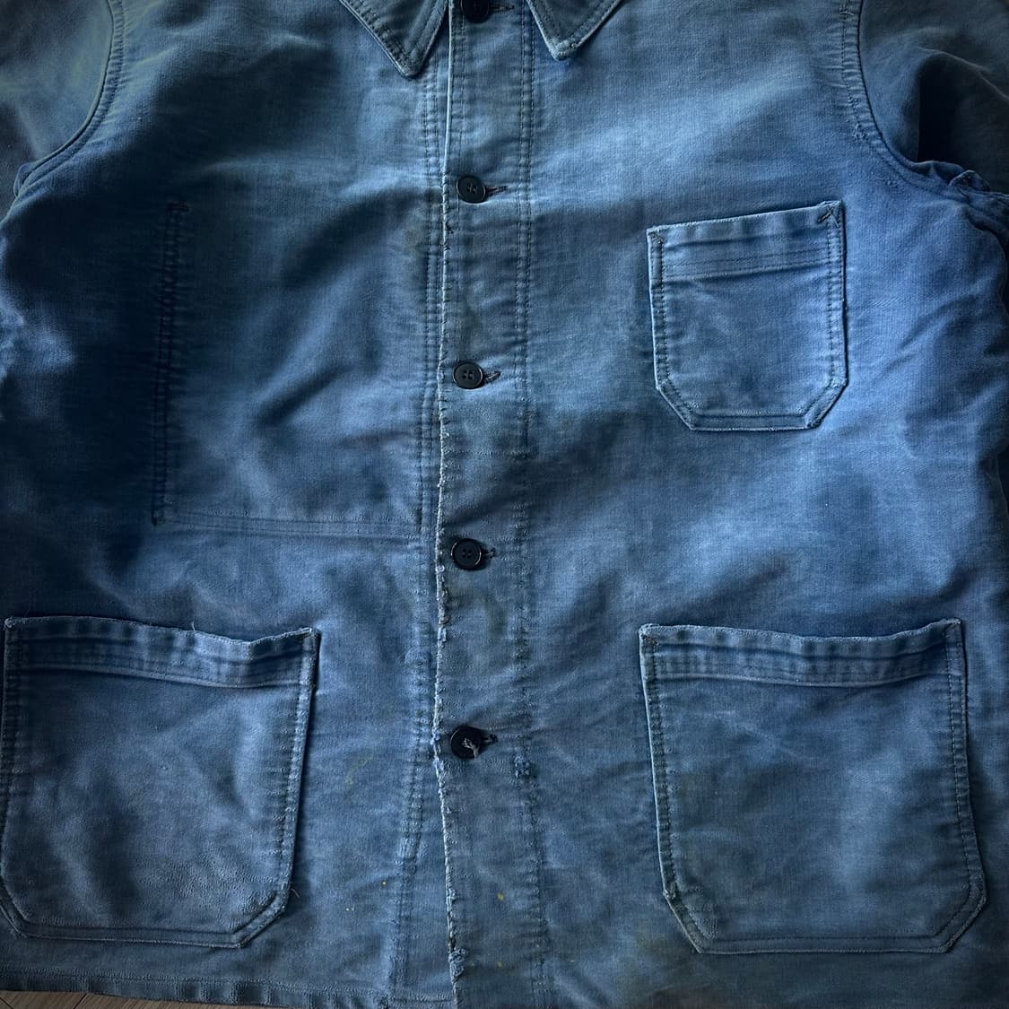 40s French Vintage Moleskin Work jacket 상품이미지3