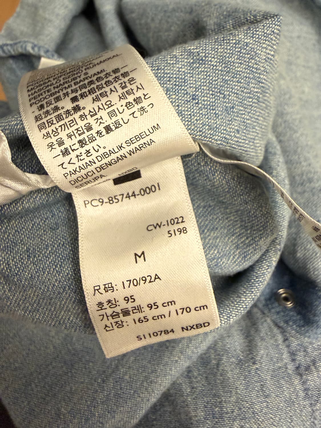 리바이스 바스토우 웨스턴 데님셔츠 연청 상품이미지5