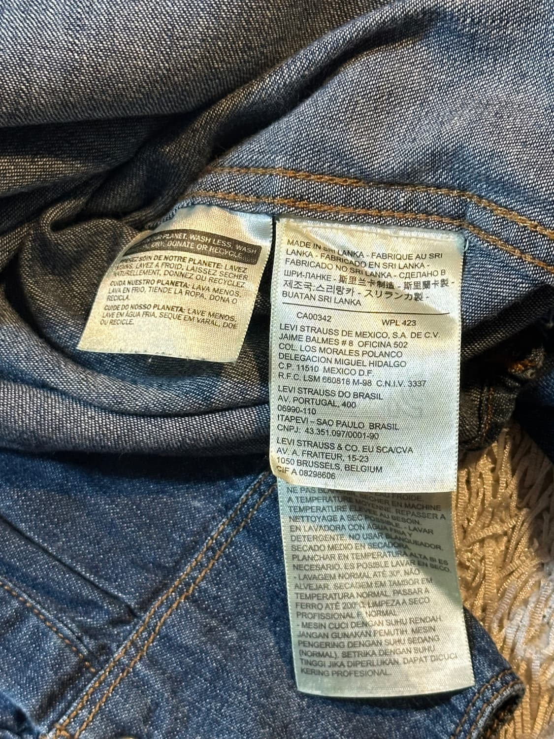 리바이스 LEVI'S 웨스턴 투포켓 데님 셔츠 진청 상품이미지5