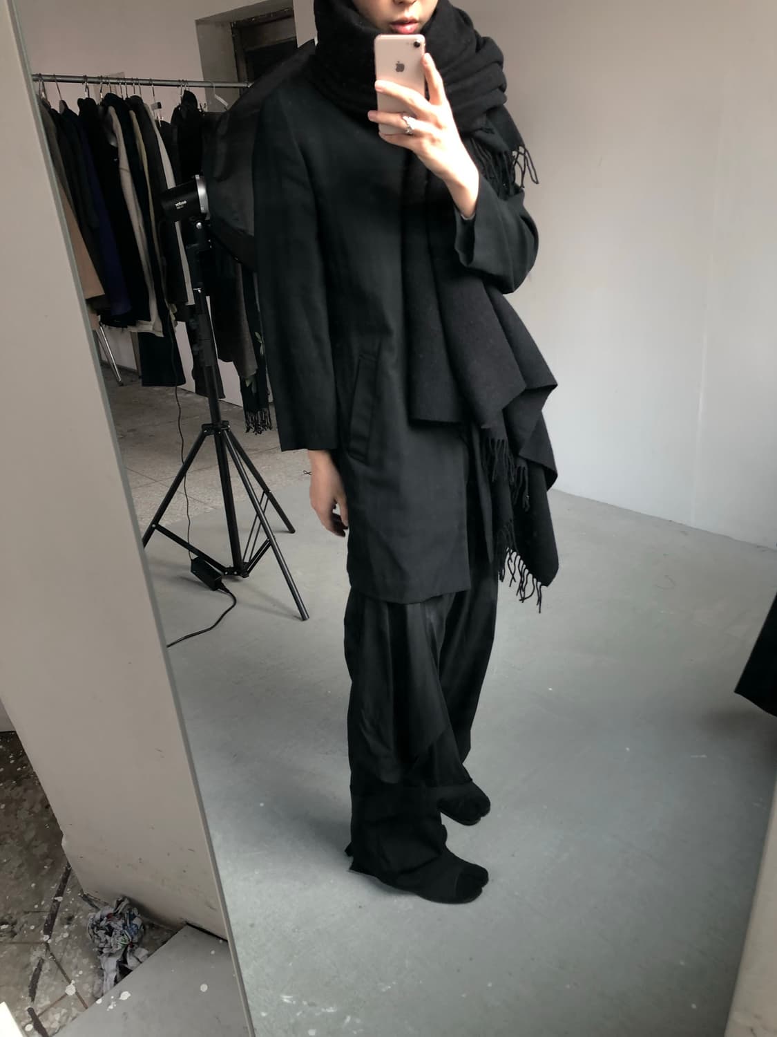 이탈리아 램스 울 100% 오버 스카프 상품이미지2