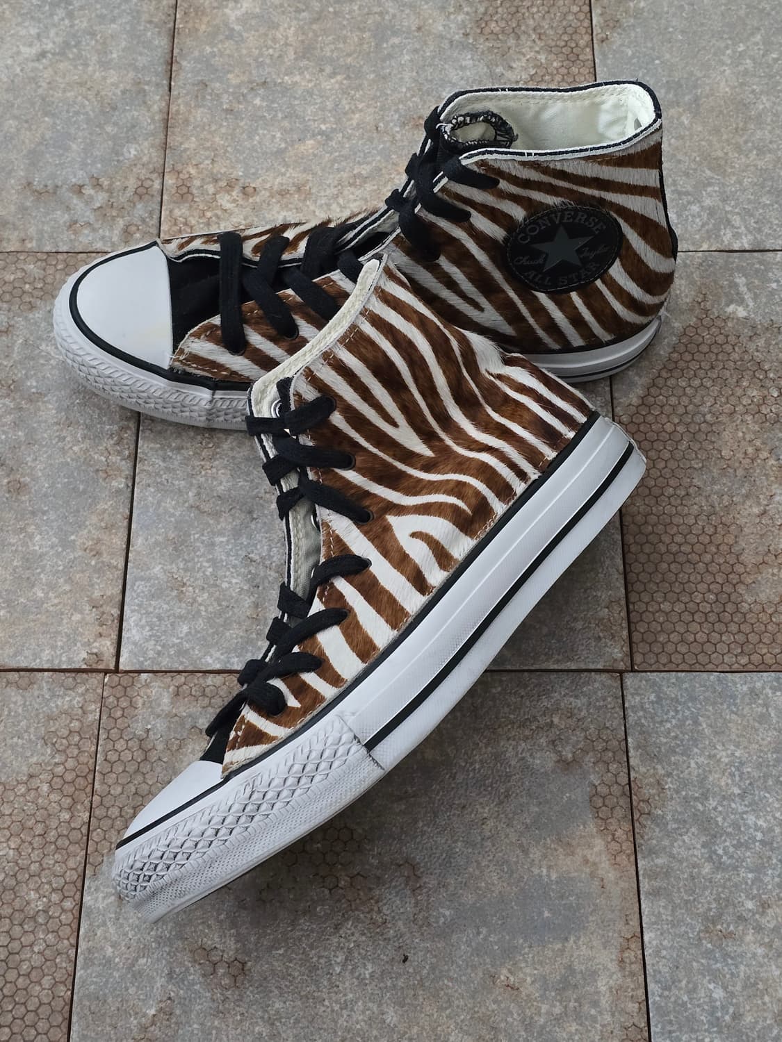 (235)컨버스 척테일러 올스타 지브라 송치 하이 상품이미지3