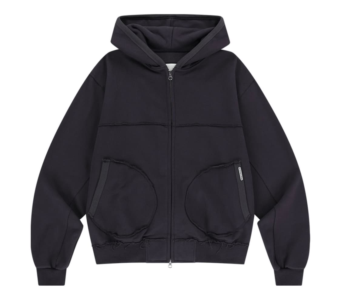 더바이닐하우스 컷 오프 후드집업 퍼플 S 상품이미지1