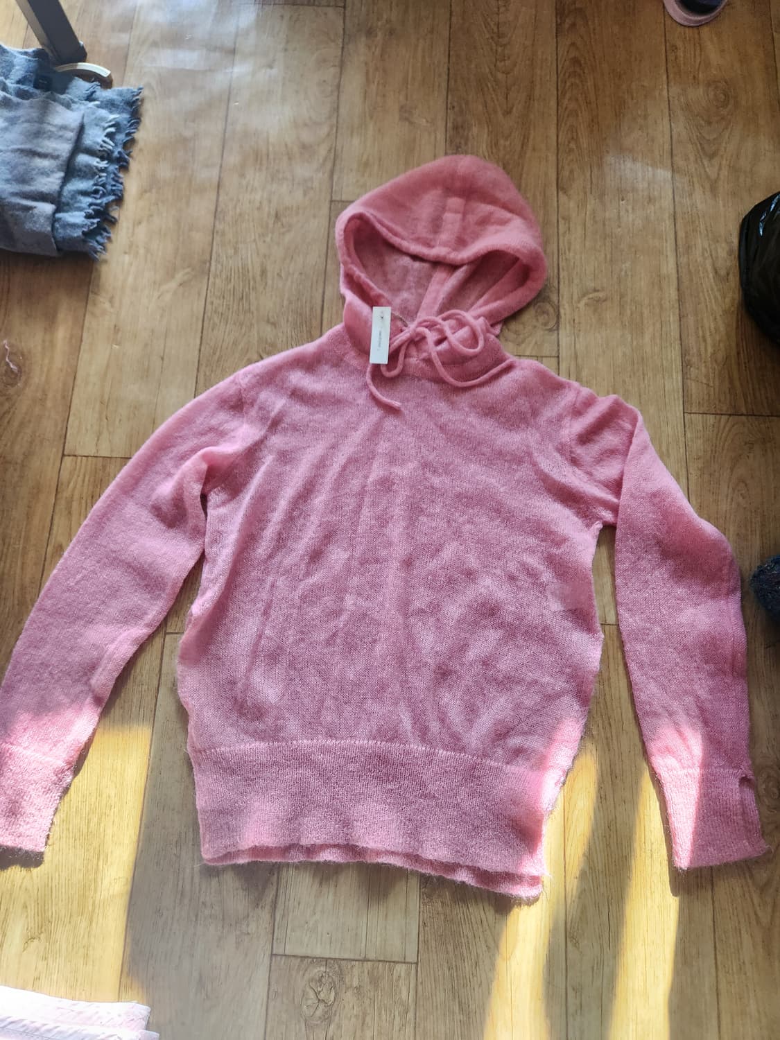 새옷 위꼬모 알로하 모헤어 후드 니트 풀오버 상품이미지4