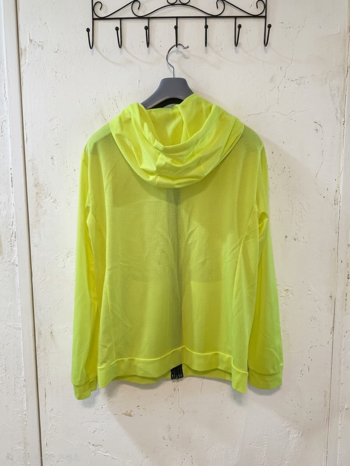 데상트 형광색 메쉬 후드 집업 L 상품이미지2