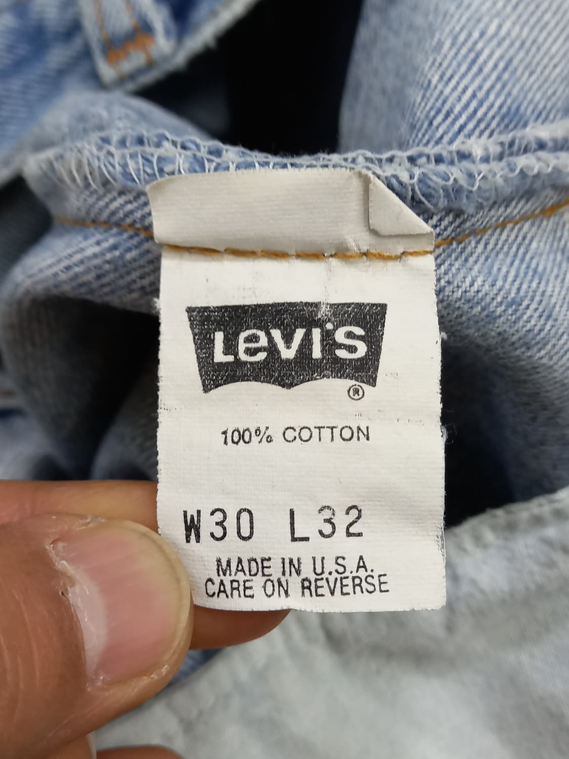 28 91's 리바이스501 USA 일자진 연청 28-922 상품이미지9