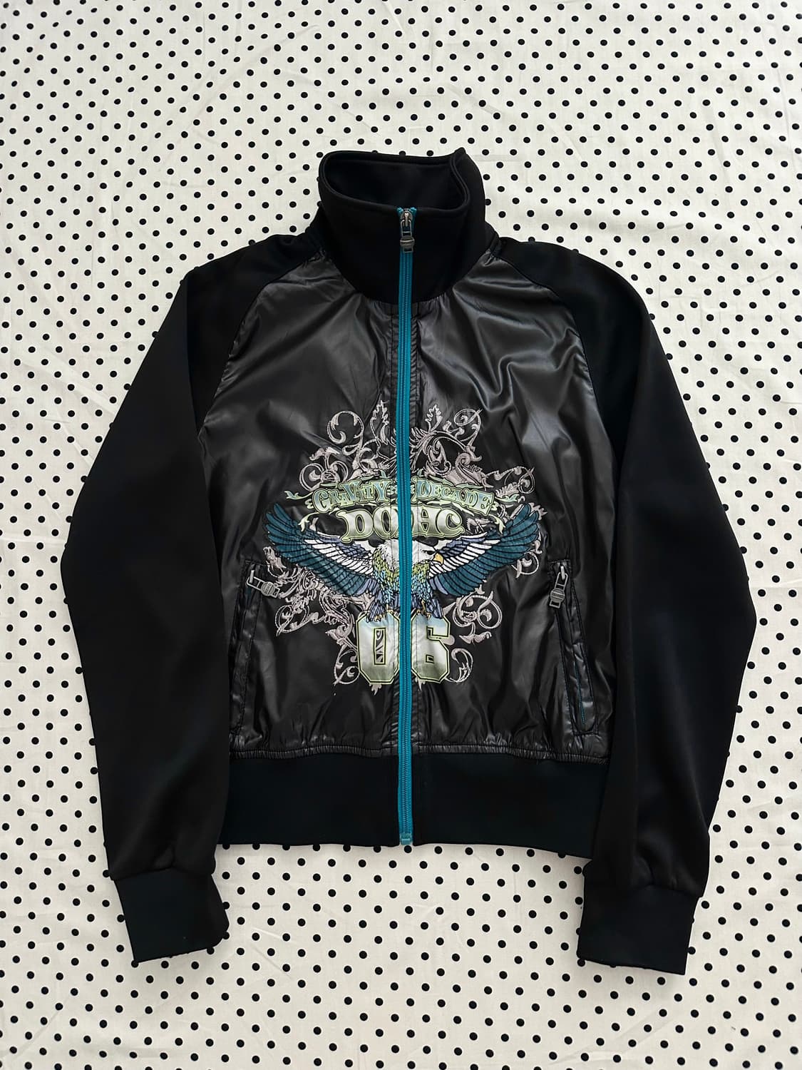 DOHC 자수 져지 집업 y2k 갸루 펑크 상품이미지1