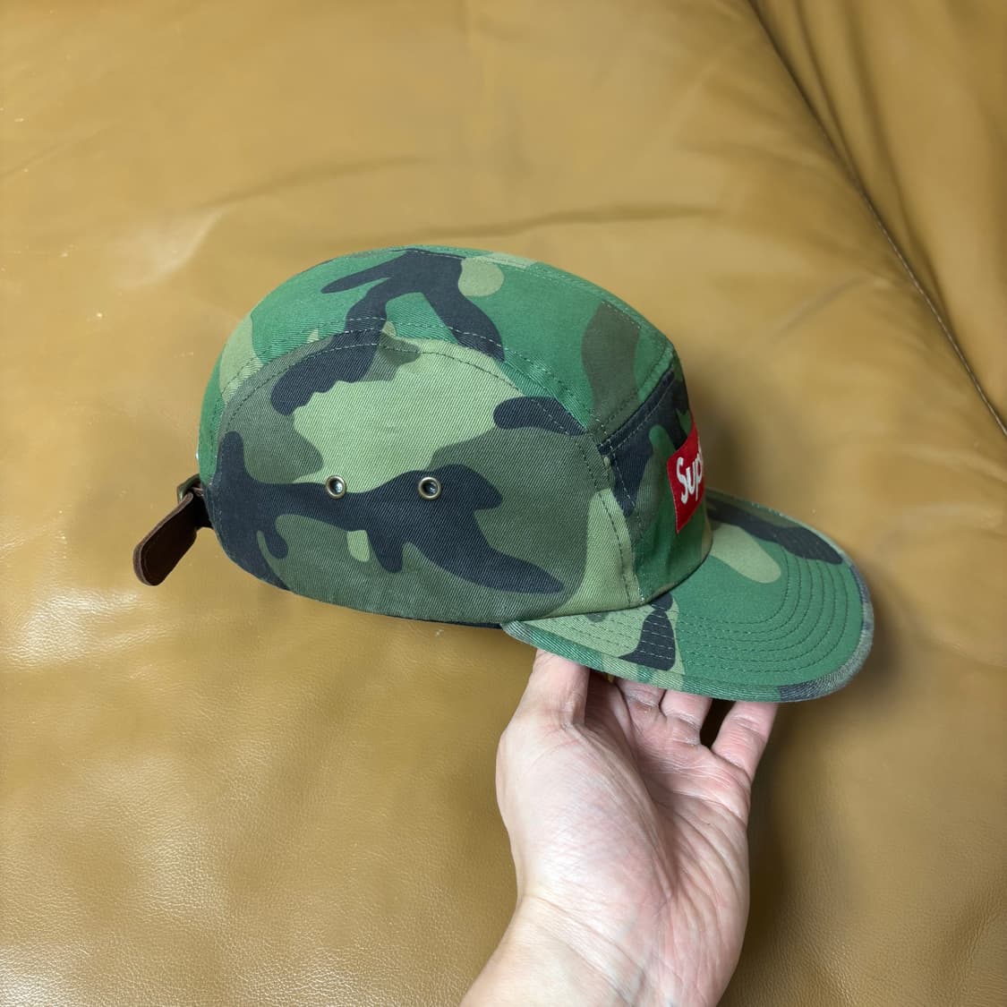 슈프림 캠프캡 모자 박스로고 우드랜드 카모 새제품 상품이미지3