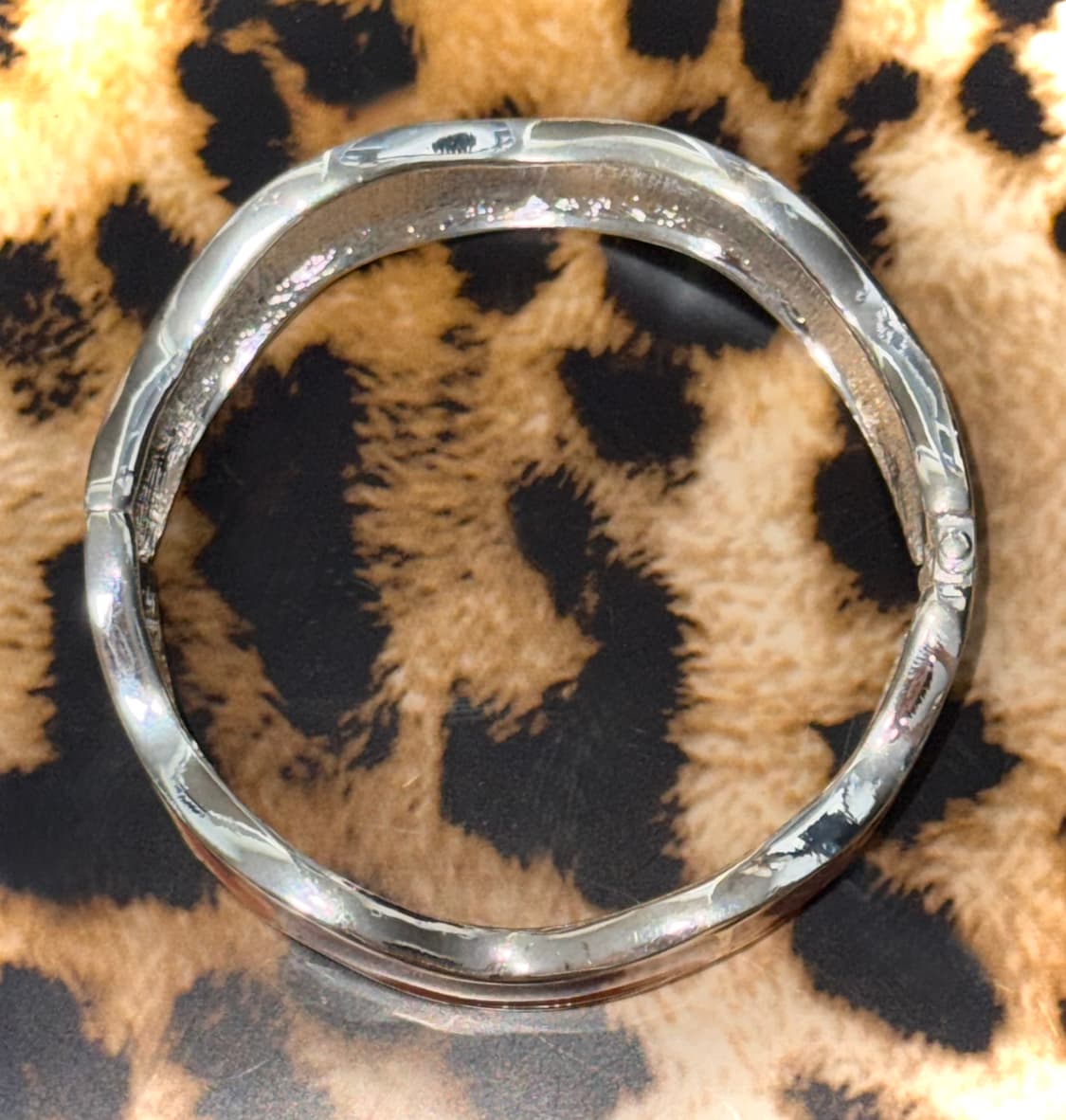 일본 빈티지 오리엔탈 그런지 y2k 금속 대미지 웨이브 자석형 뱅글 팔찌 상품이미지3