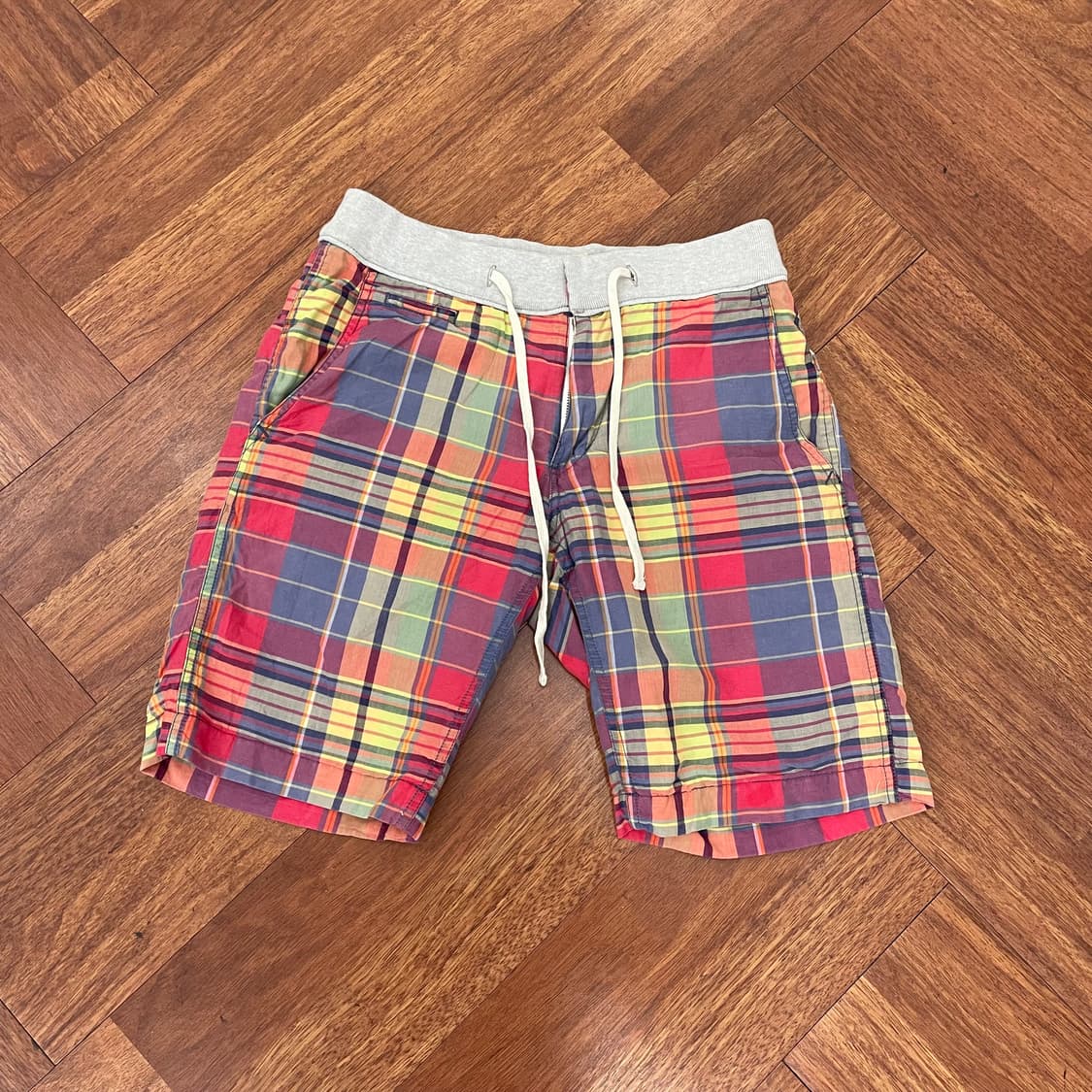 폴로 데님앤서플라이 체크 반바지 상품이미지1
