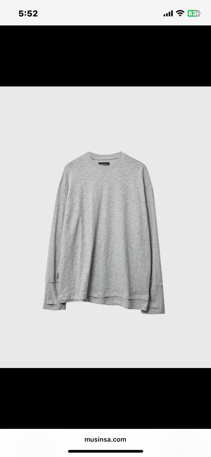 999휴머니티 레이어드 롱슬리브 그레이 3 L 상품이미지1