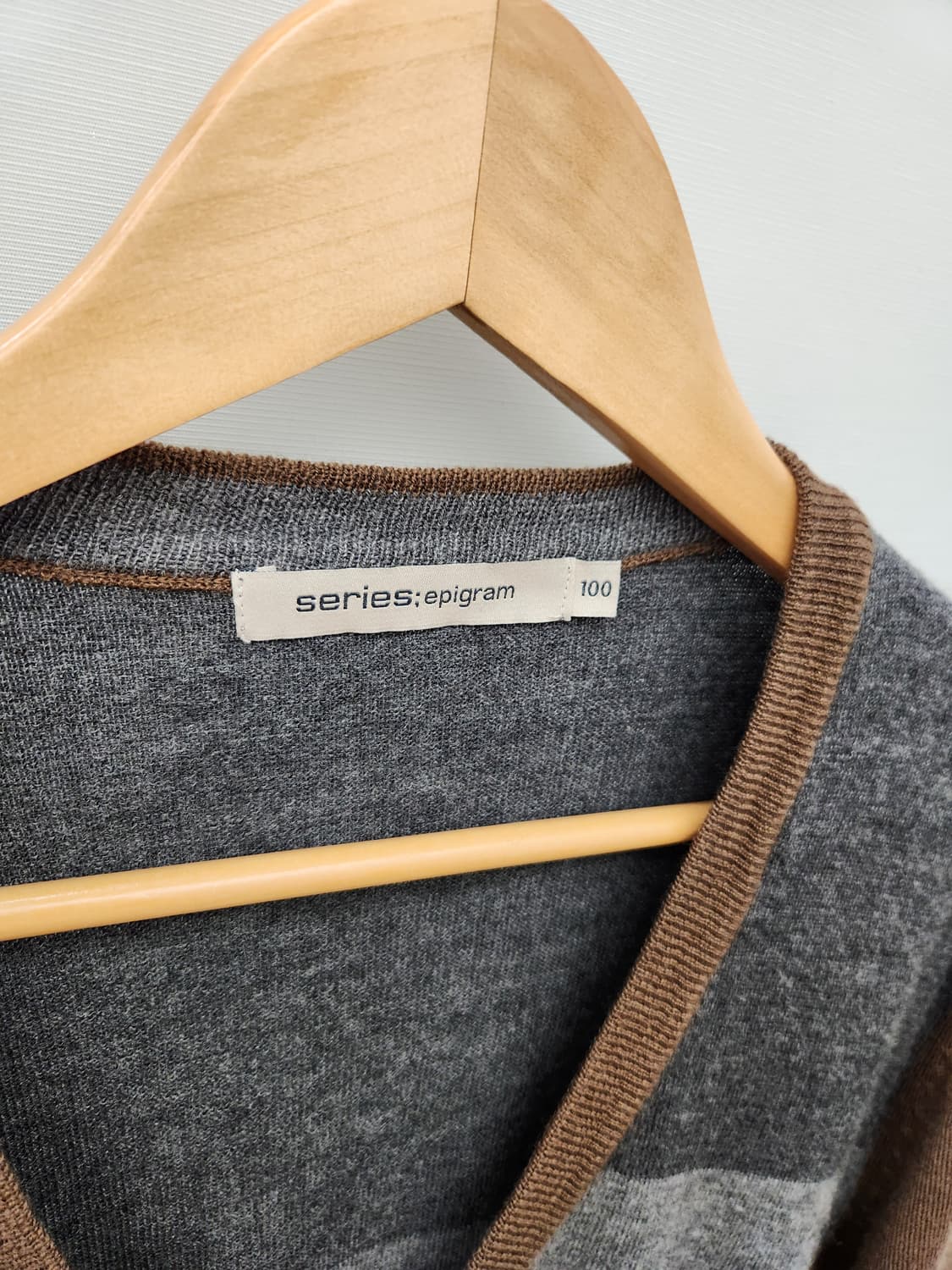 시리즈 에피그램 브라운 니트 가디건 울100% 상품이미지4