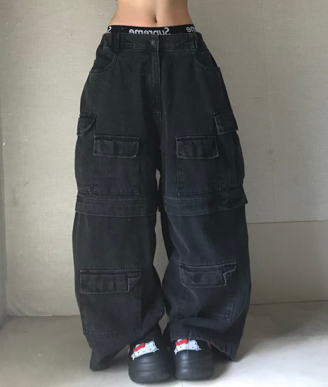 멀티포켓 와이드핏 카고팬츠 상품이미지2