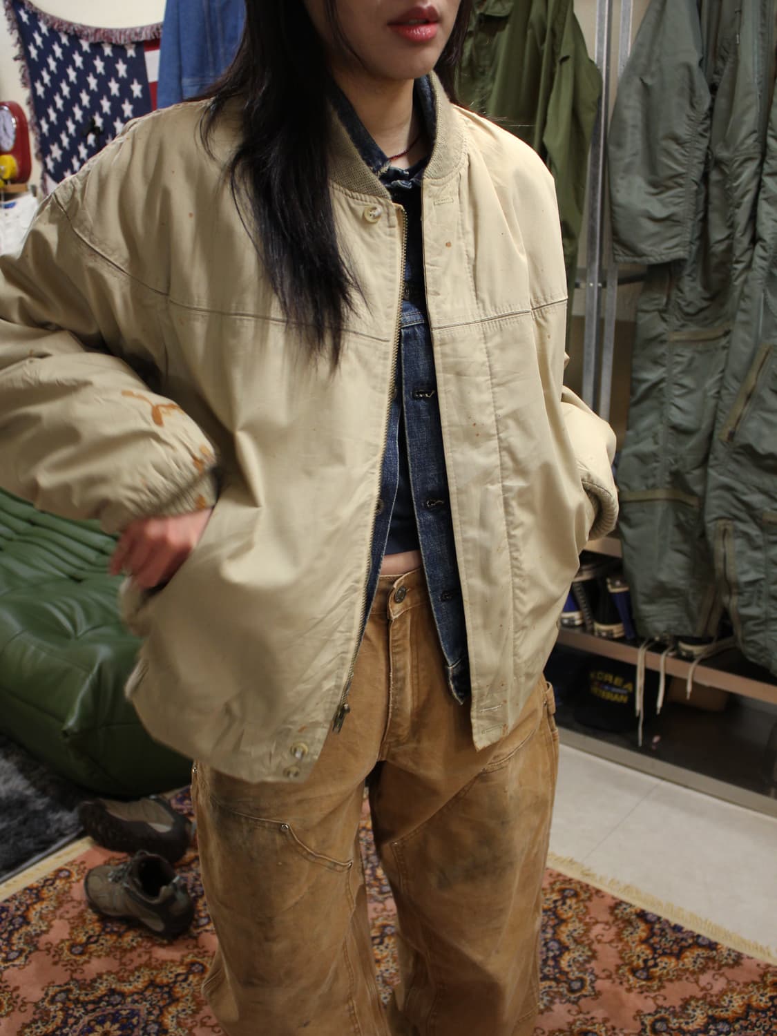  70s Thrashed MA-1 Talon zip Flight Jack 상품이미지1
