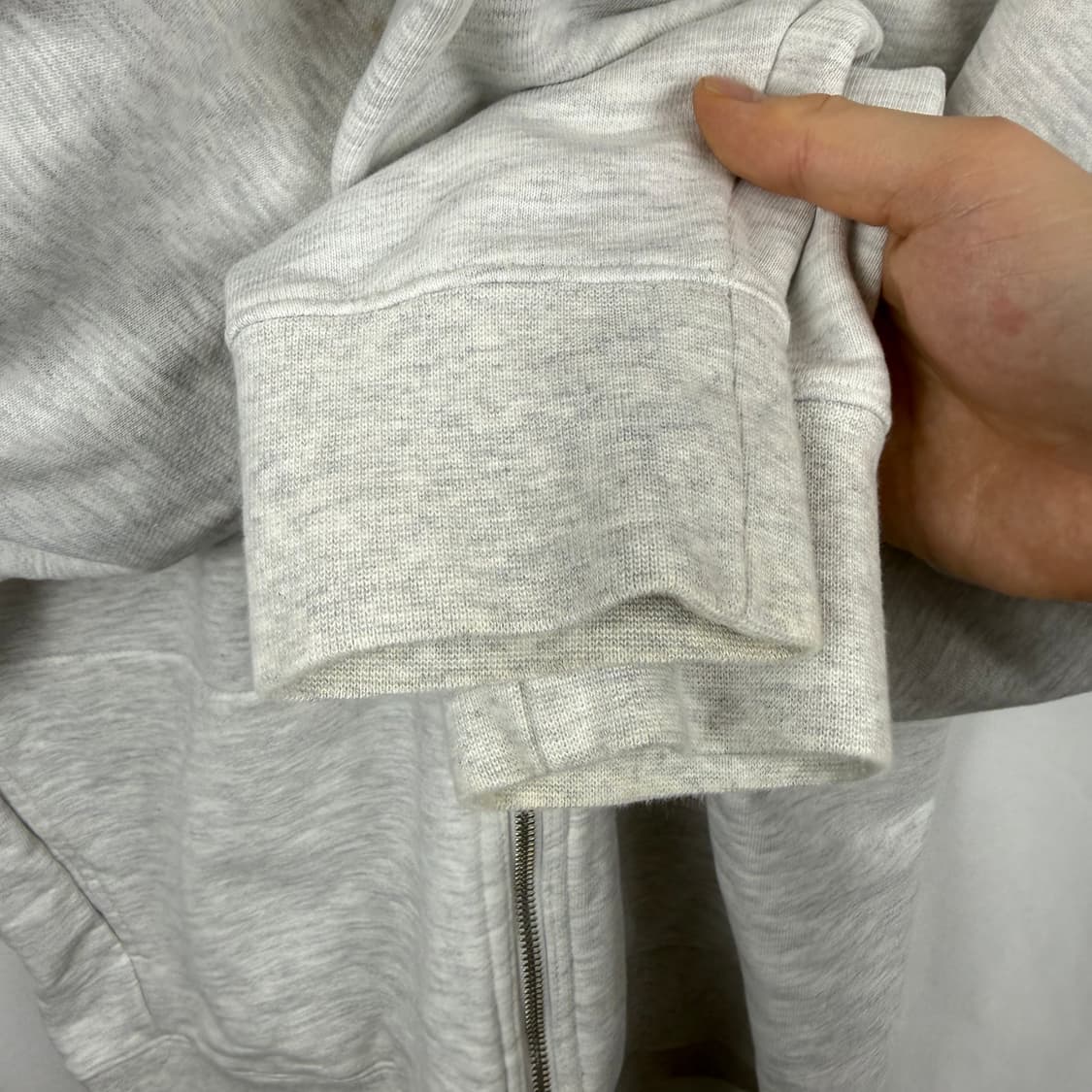 (XL) 아페쎄 로고프린팅 후드집업 멜란지그레이 상품이미지4