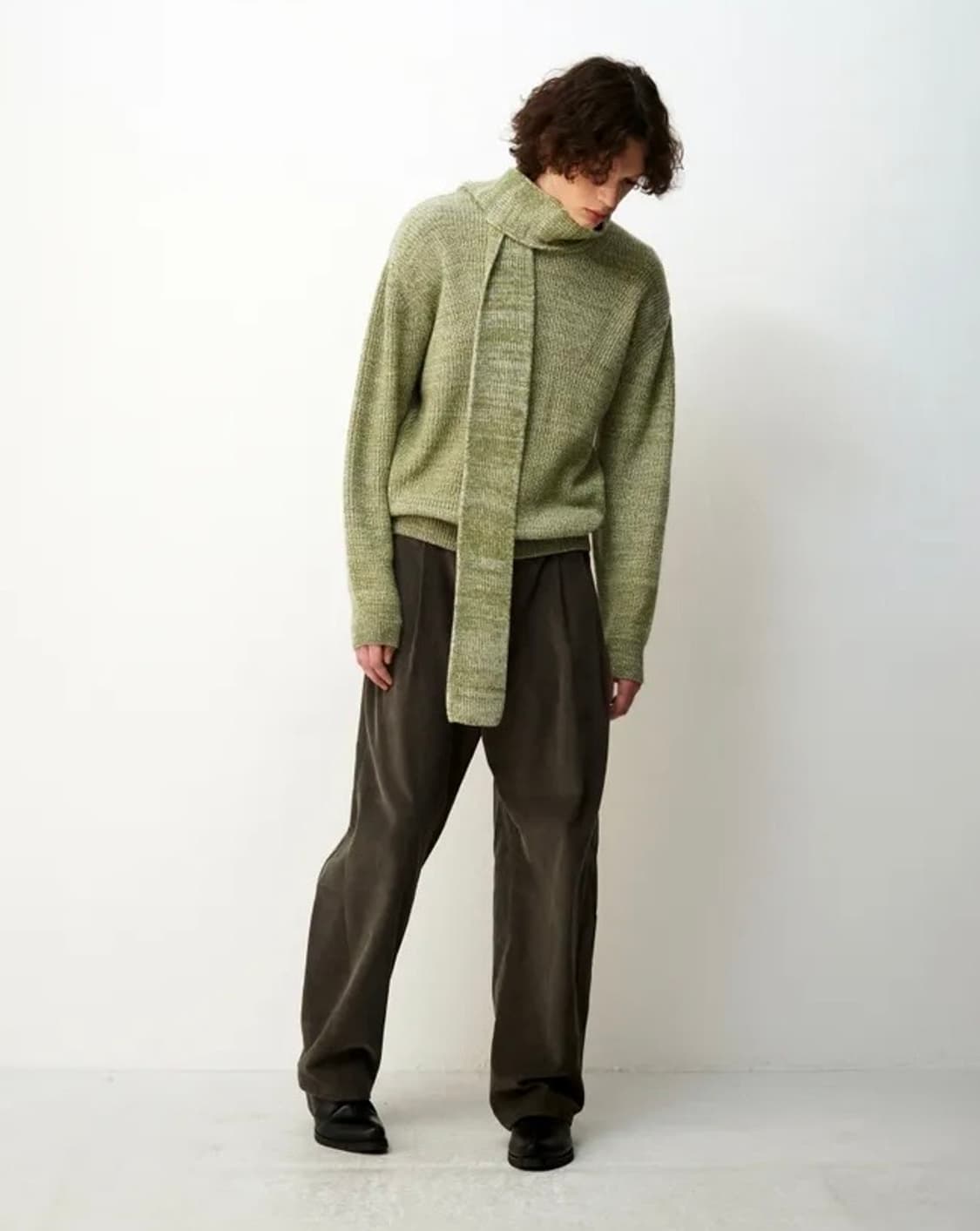 [쿠어] 코듀로이 패널드 라운딩 팬츠 (신더그레이) L 상품이미지6