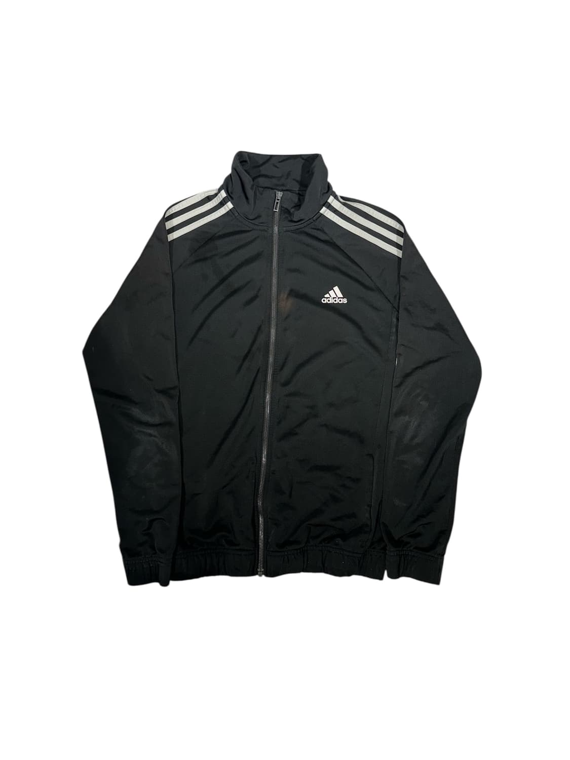 아디다스 블랙 화이트 삼선 스몰 로고 트랙탑 져지 M 상품이미지5