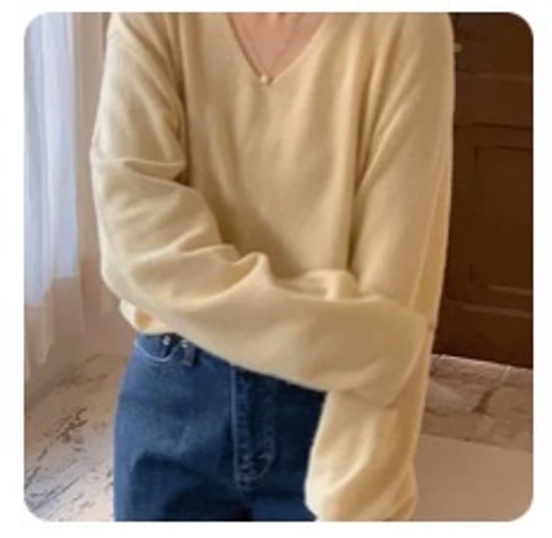 킨다베이지 베이비알파카 네이비 니트 상품이미지1