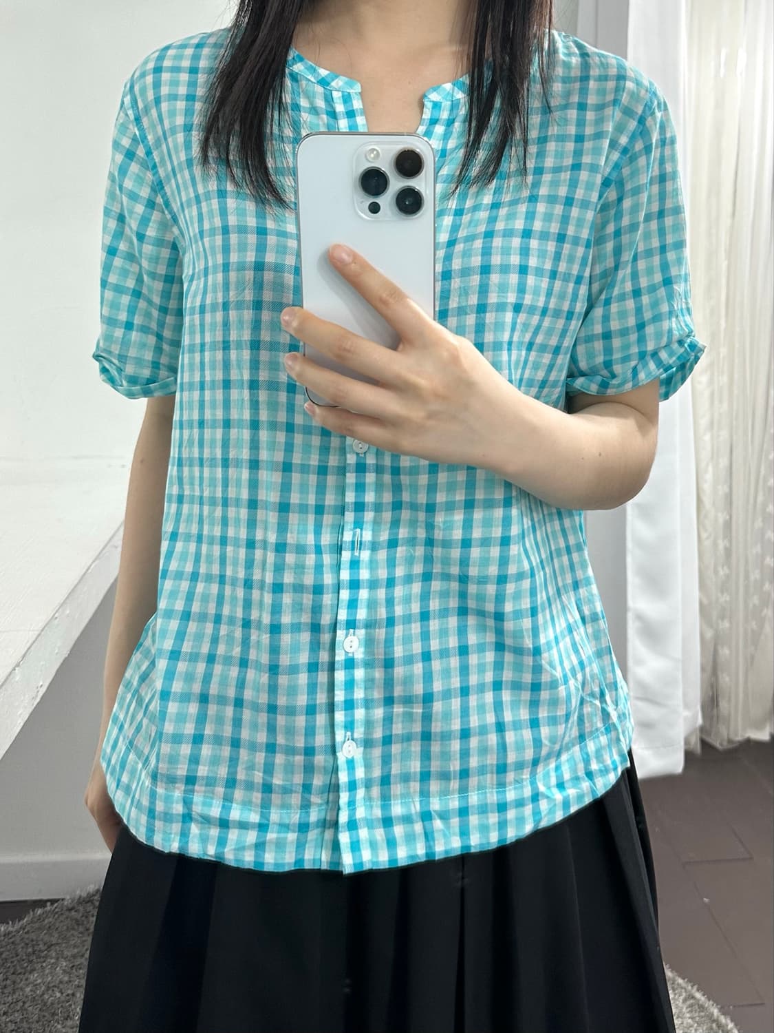 l.l.bean mint check blouse l.l.bean mint 상품이미지4