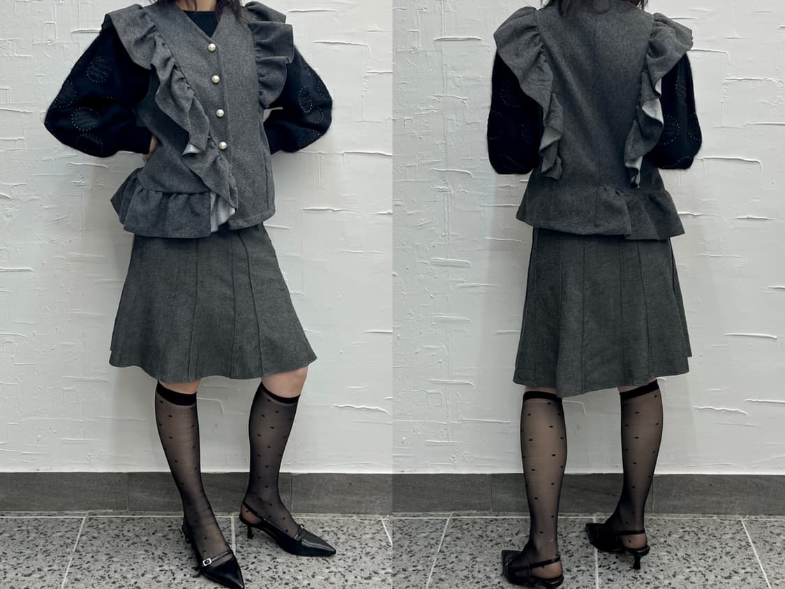 frill wool vest 상품이미지2