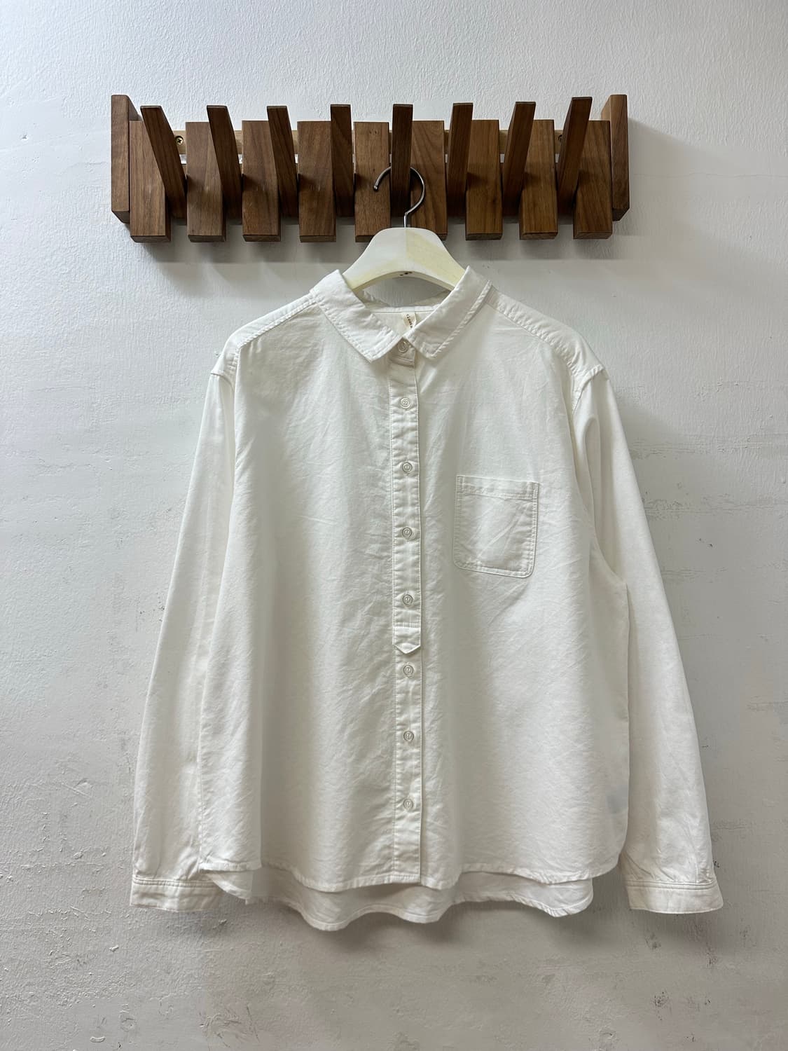 일본빈티지 코튼100% 클래식 베이직 루즈핏 포켓 셔츠  상품이미지1