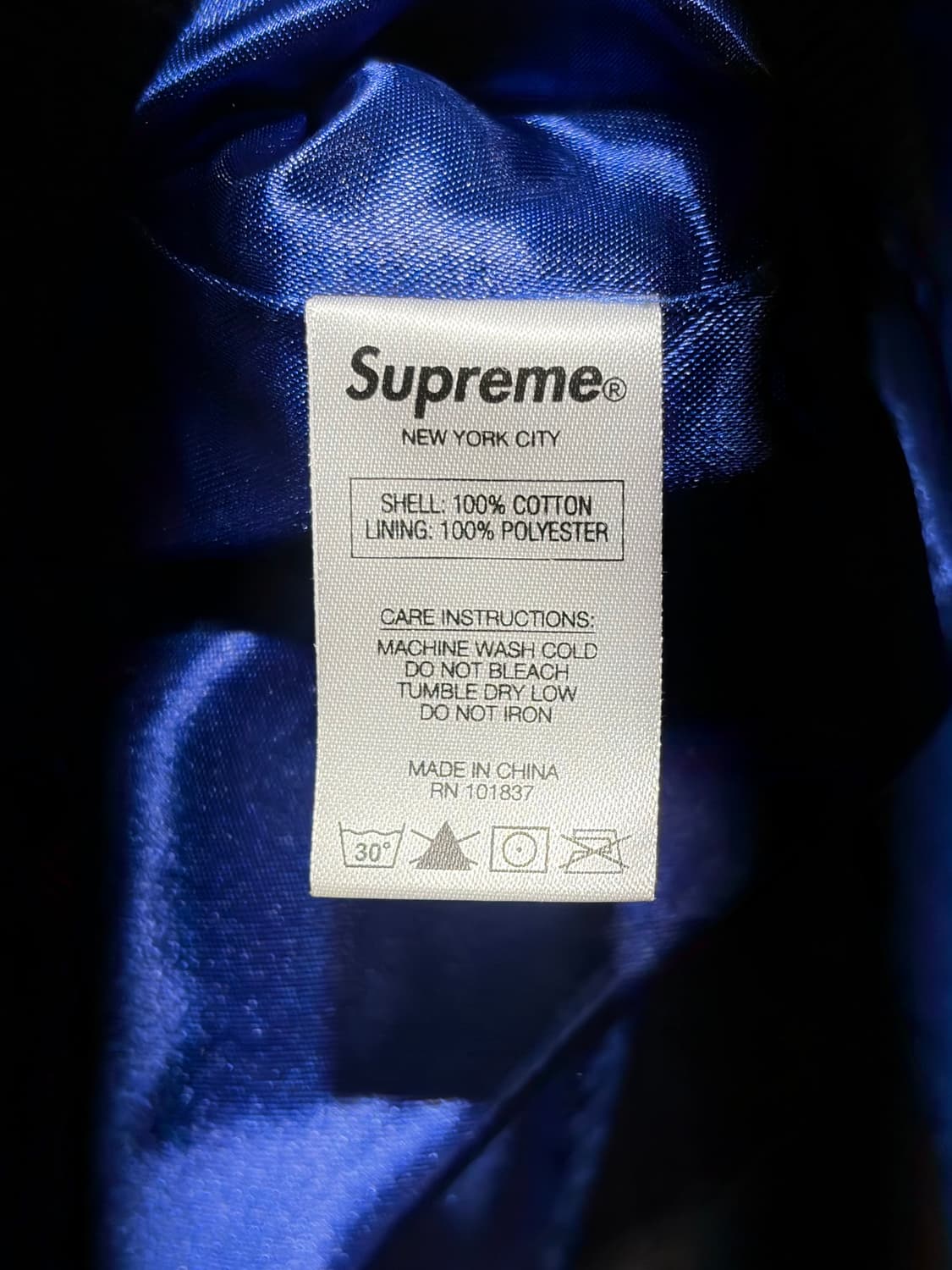 L SUPREME 슈프림 아치로고 헤어리 부클 블루 블루종 상품이미지8
