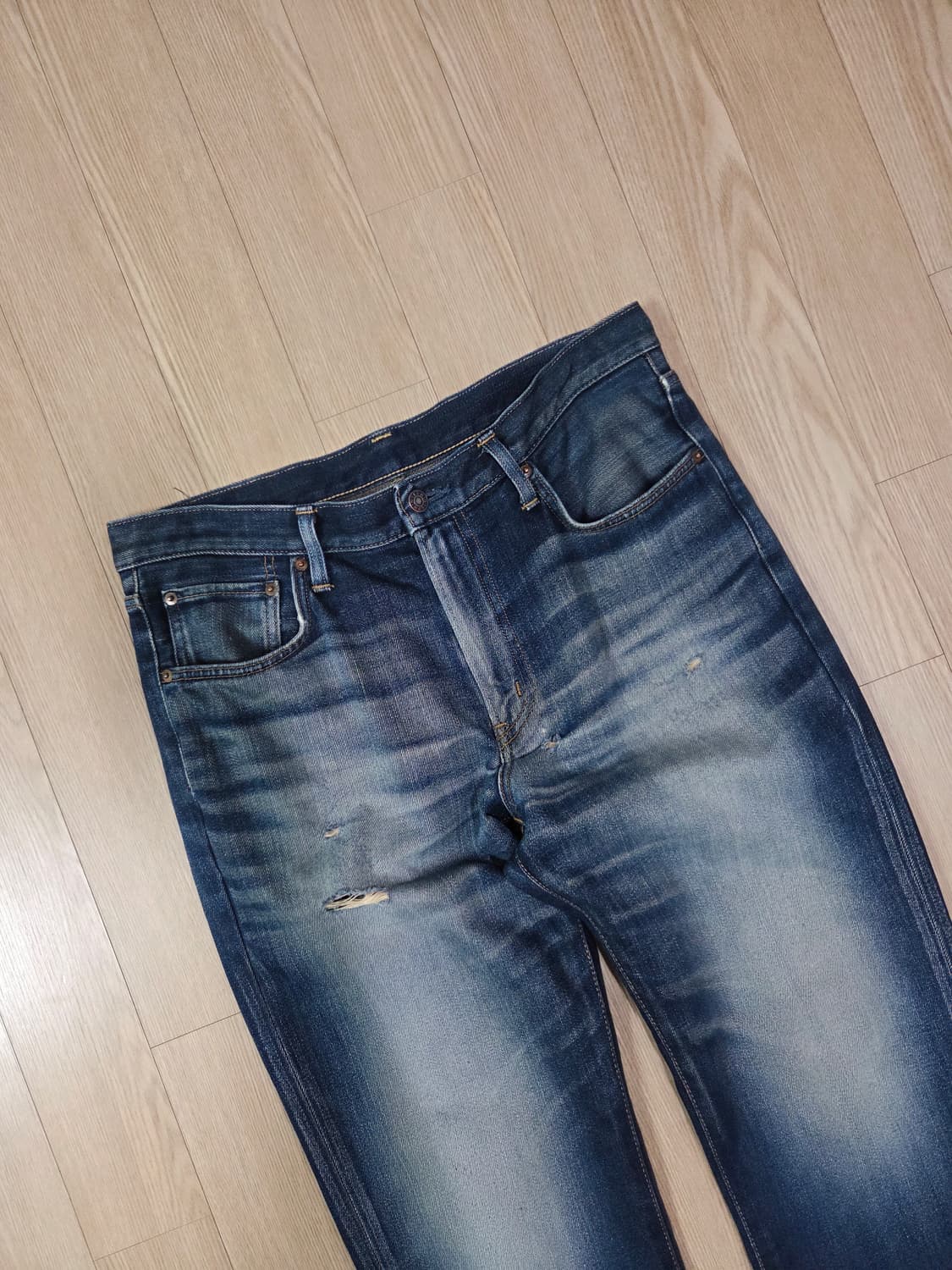 에드윈 재팬 메이드 블루 워싱 데님 팬츠 상품이미지2