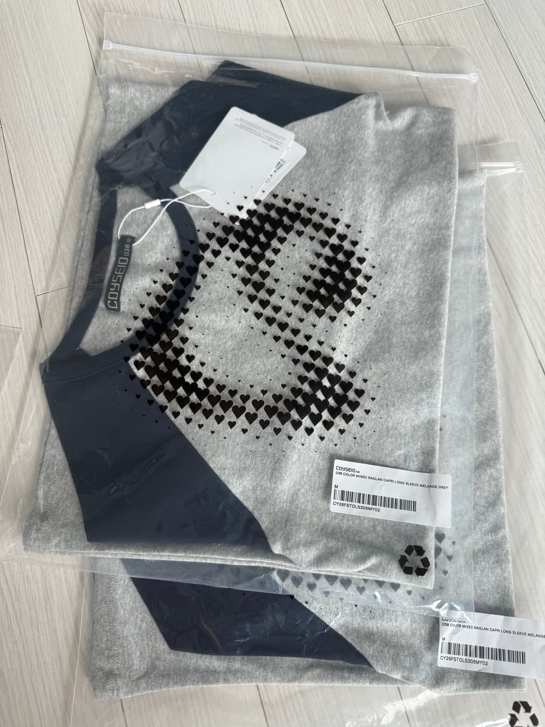 코이세이오 038 컬러 믹스 래글런 롱슬리브 상품이미지2