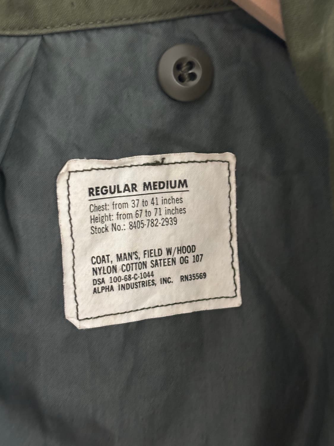 Original 오리지널 M-65 필드 자켓  상품이미지5