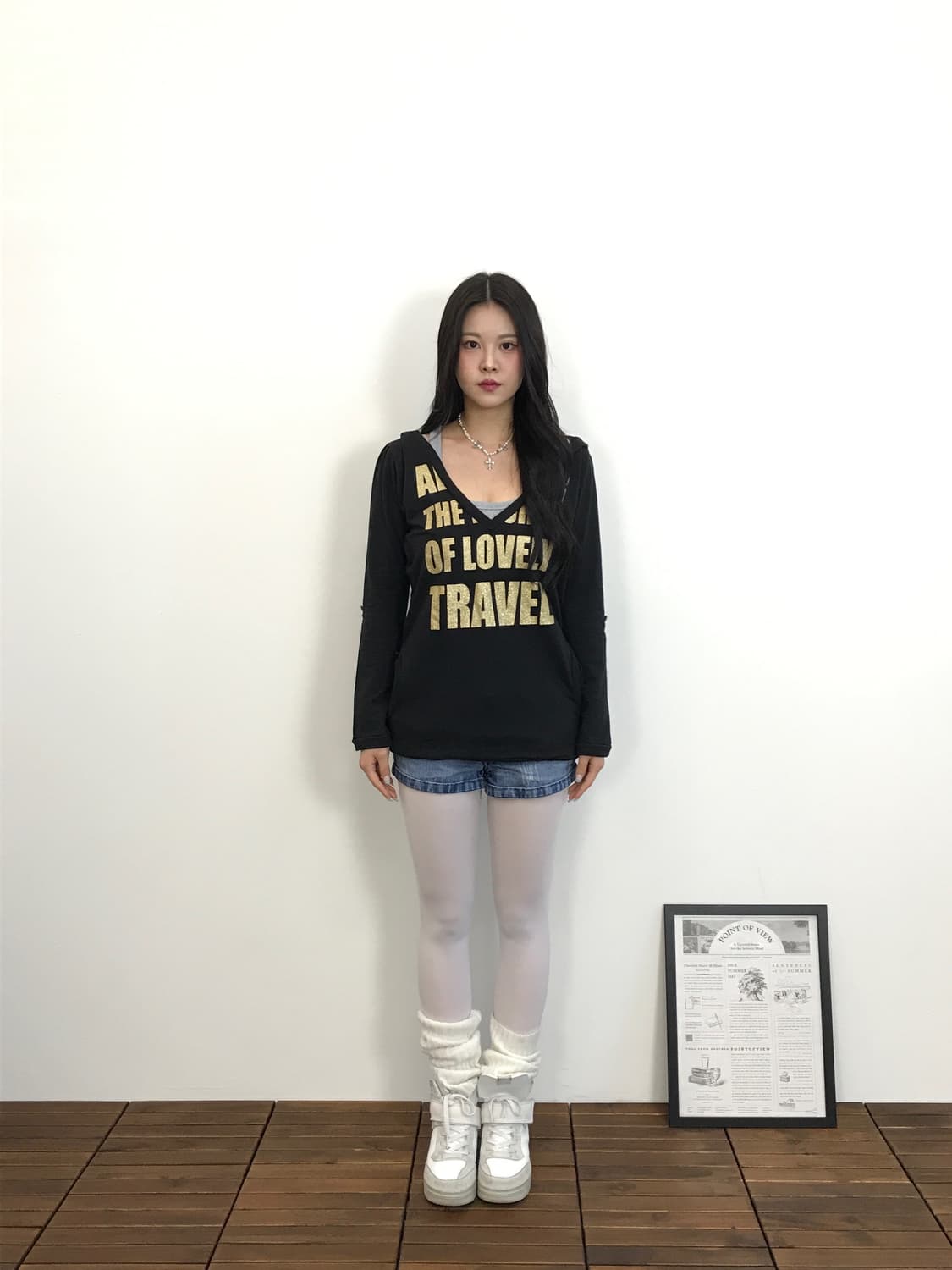 Jpn Y2k Gold Graphic Hoodie 상품이미지1