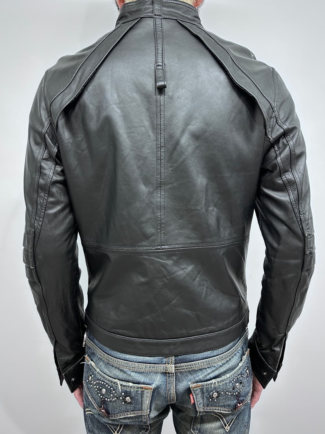 램스킨 엘보우 판넬 자켓 상품이미지3