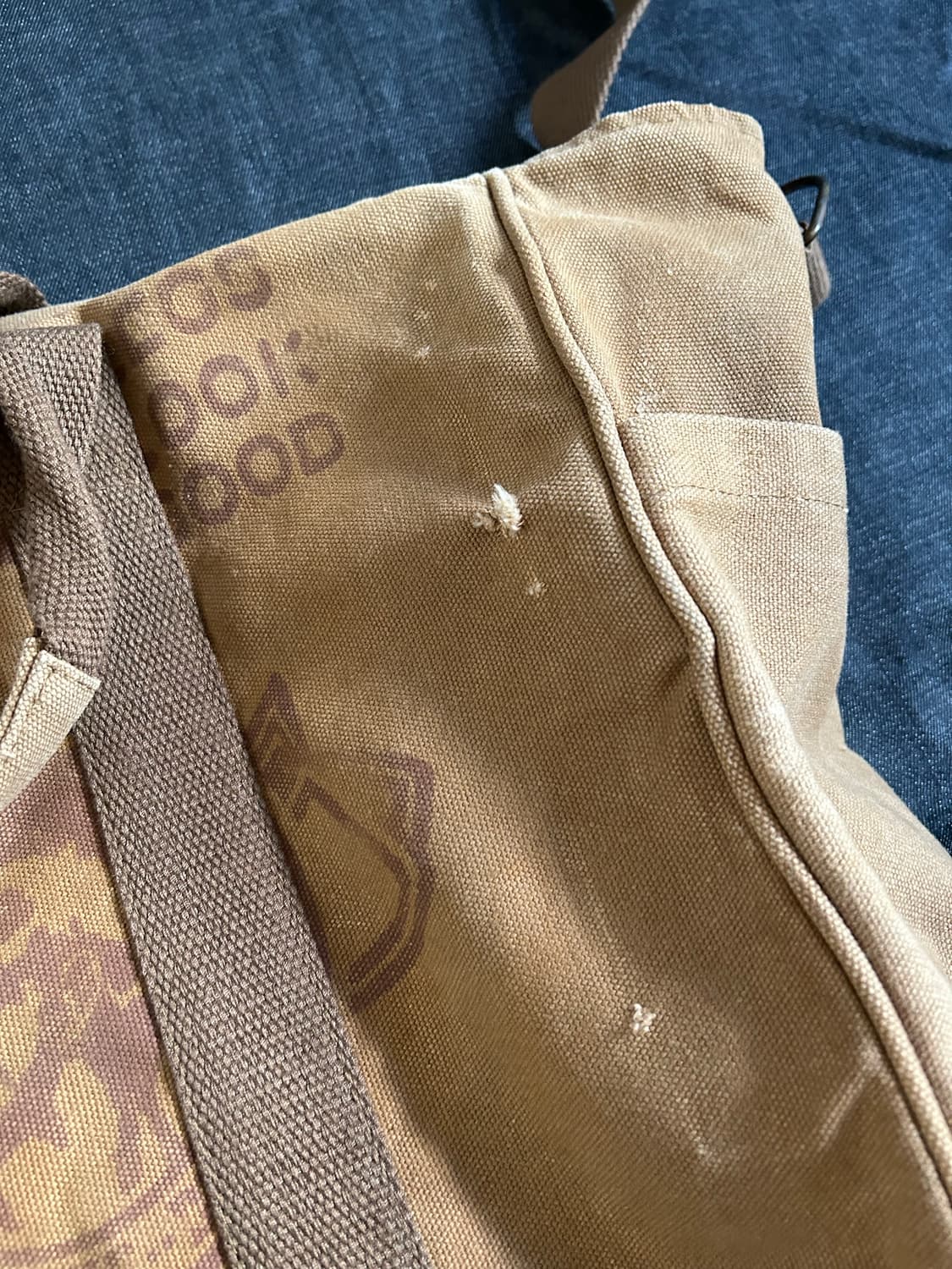 디젤 y2k 밀리터리 캔버스 투웨이 메신저백 상품이미지3