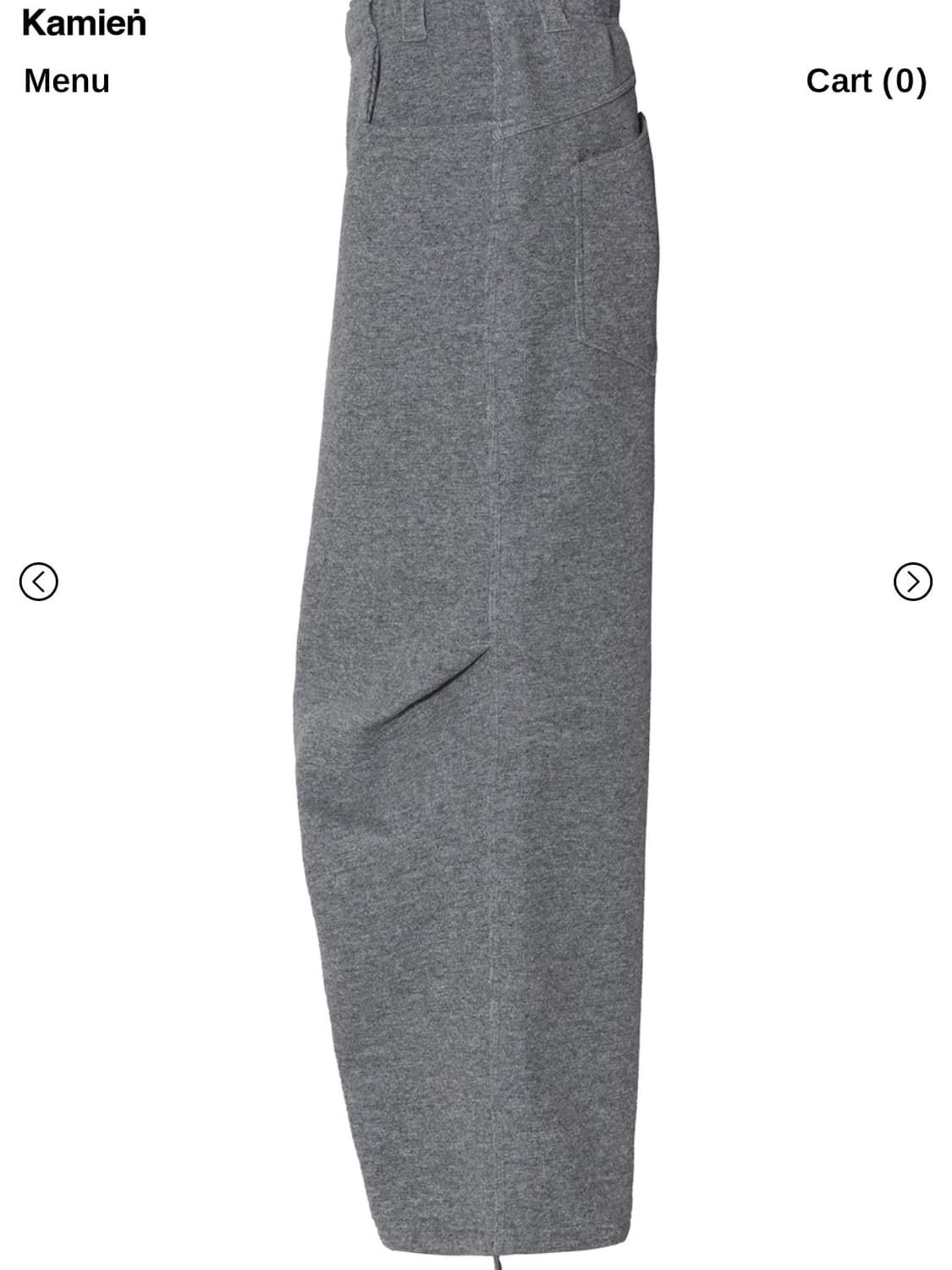 카미엔 코지 울 팬츠 그레이 상품이미지3