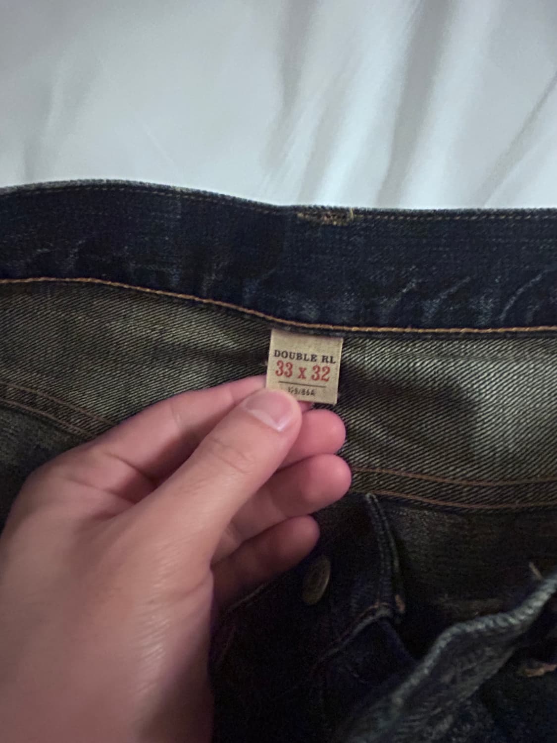 RRL 기빈스 워싱 빈티지 파이브 포켓 데님 33x32 상품이미지4