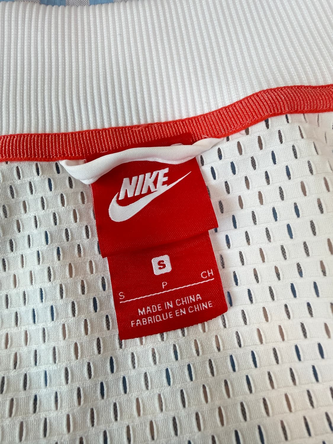 나이키 화이트 블루종 바람막이 자켓 S 상품이미지4