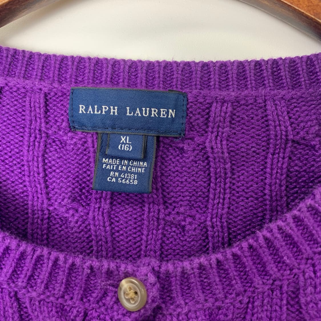 폴로 랄프로렌 버튼 헨리넥 꽈배기 니트 상품이미지5