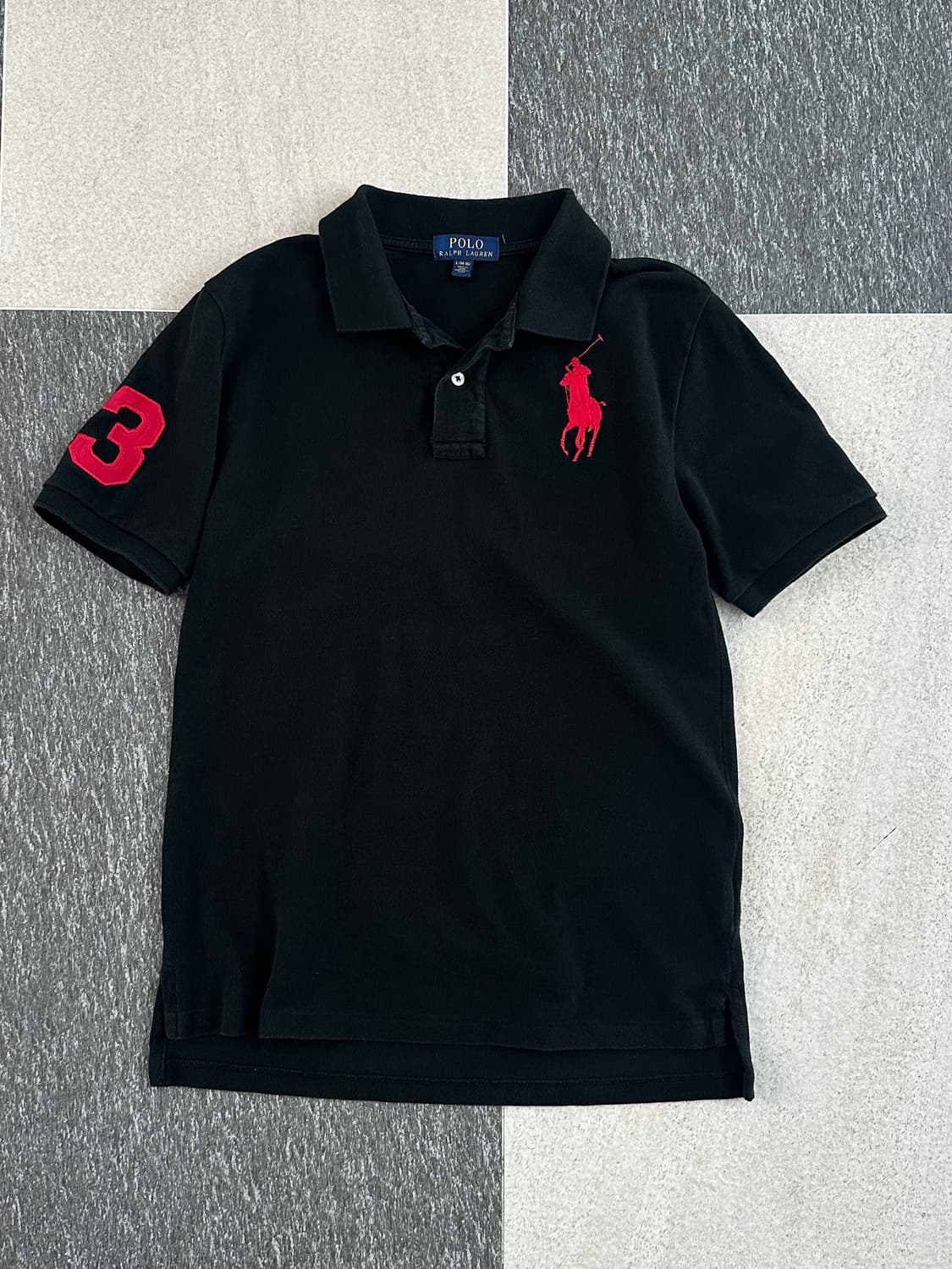폴로 랄프로렌 블랙 빅포니 카라 티셔츠  상품이미지1