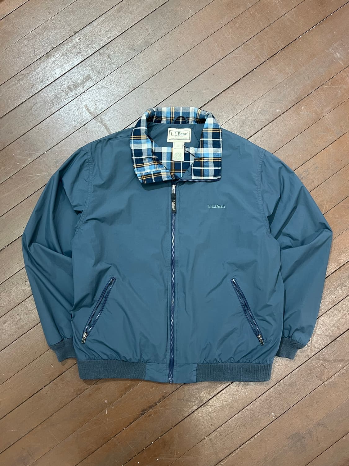 엘엘빈 체크넥 봄버 자켓 상품이미지1