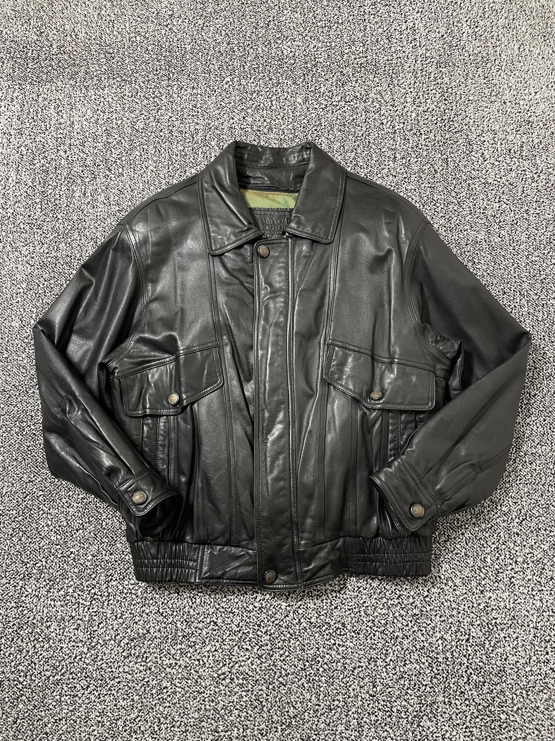빈티지9. 90s 양가죽 램스킨 라이더 레더 점퍼 자켓 상품이미지1