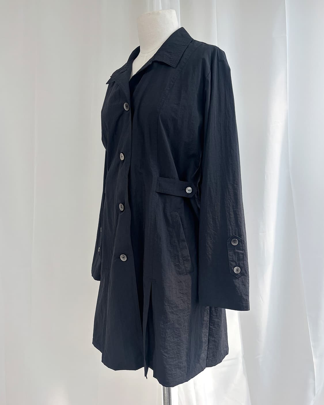 Harpers Bigot 밑단 맞주름 윈드브레이커 롱 자켓 상품이미지9